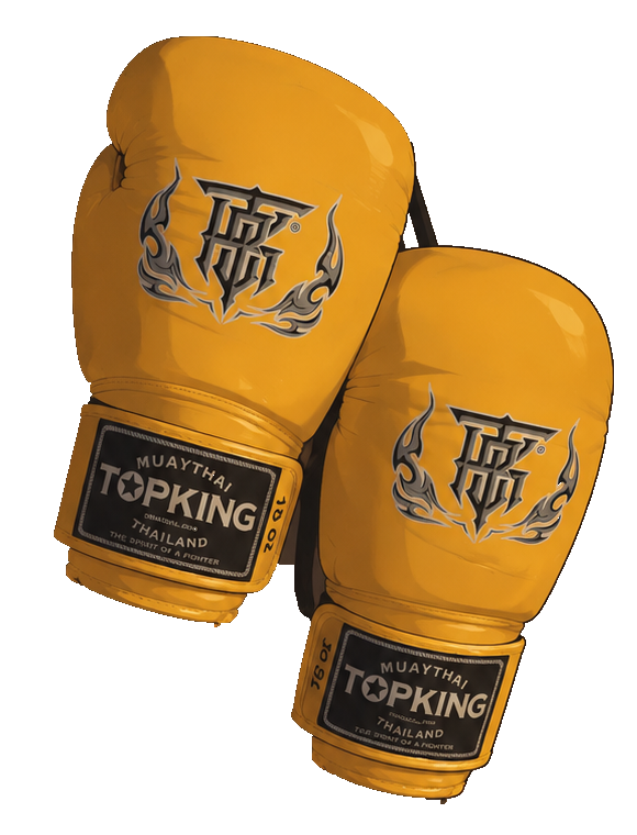 Yellow Muay Thai boxing gloves